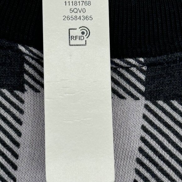 Victorias Secret PINK Buffalo Plaid Sweatshirt gray Size Medium womens new - Picture 3 of 11